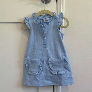 Janie and Jack Light Blue Ruffle Dress